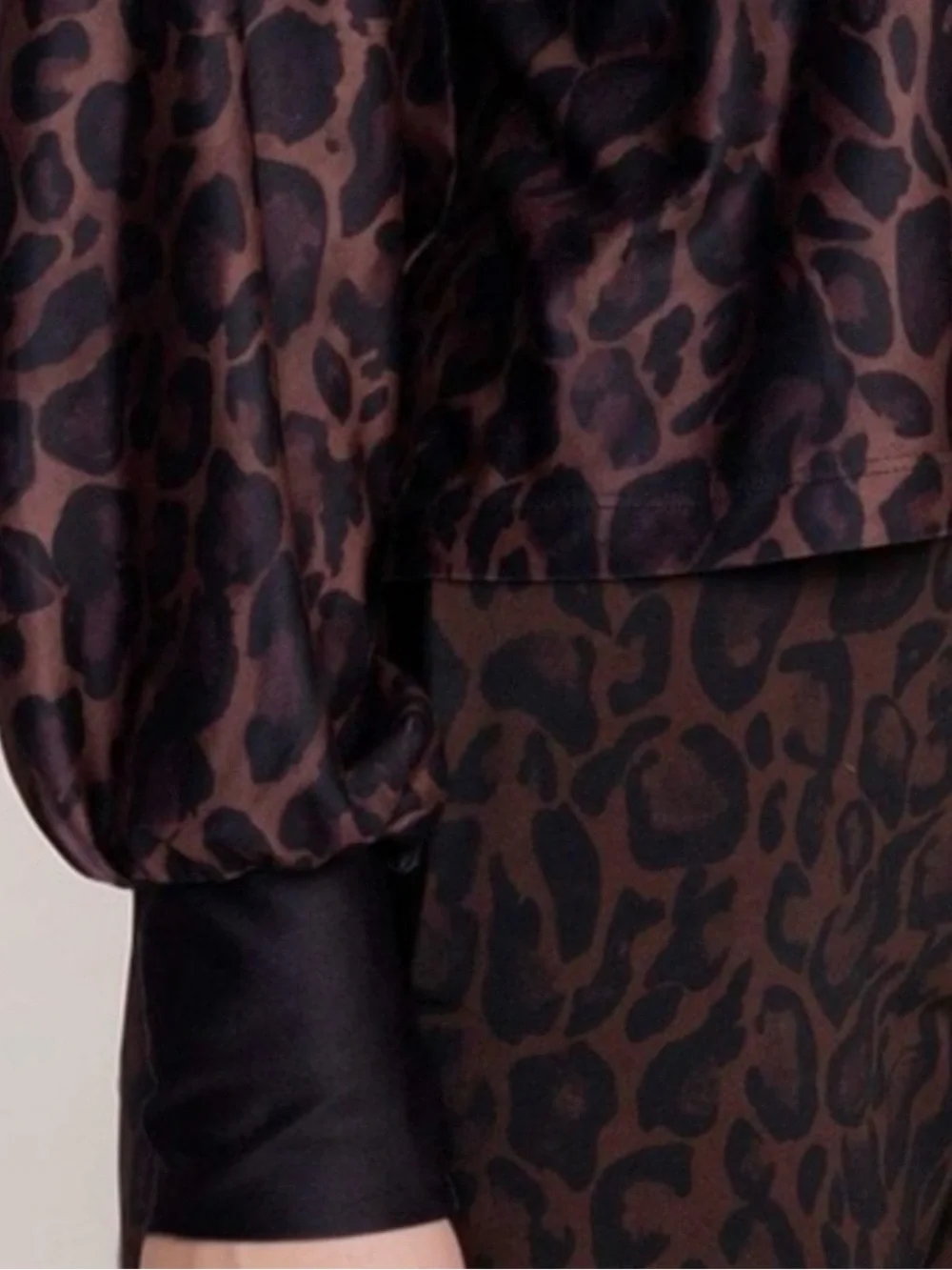 Johnny Was Active French Leopard Drop Shoulder Top XS